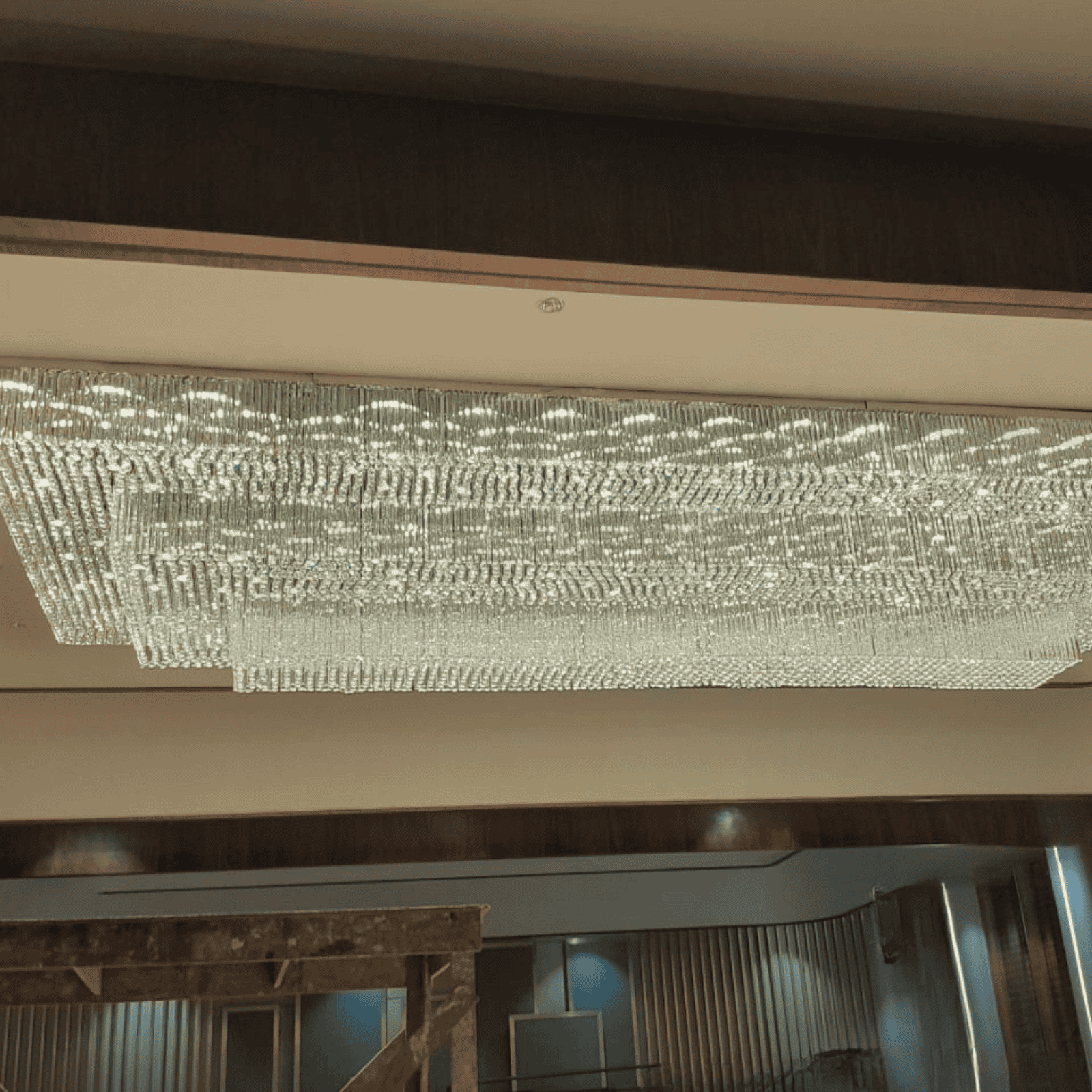 Luxury rectangular Crystal Chandelier manufacturer in Delhi