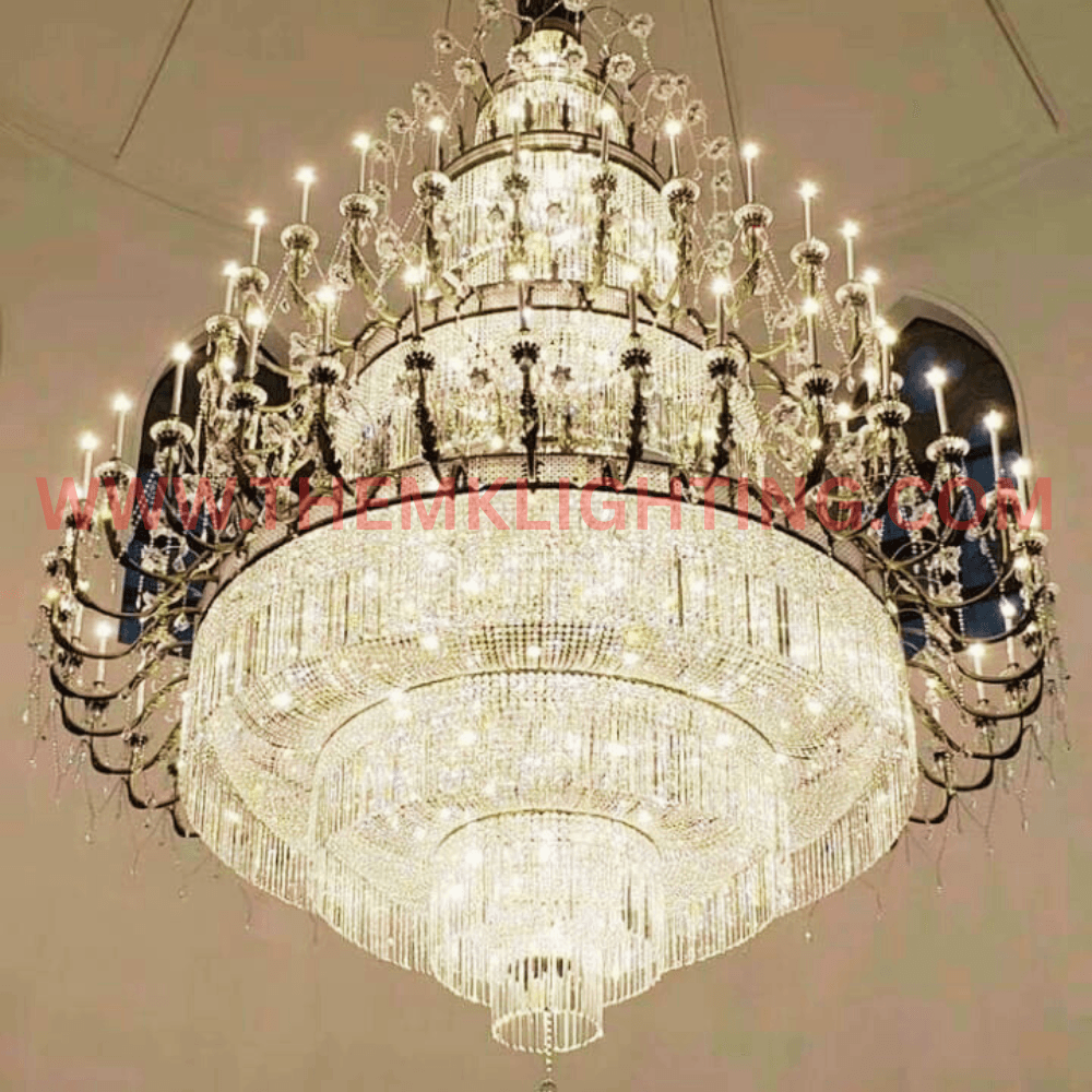 Customized chandelier design for luxury hotel lobby with crystal lighting in 2025