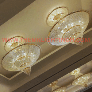 Traditional Indian Chandelier – Multi-Tier Royal Crystal Dome Design