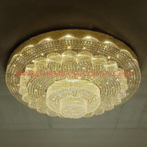 Luxury Custom Chandelier Maker – Grand Golden Crystal Ceiling Chandelier