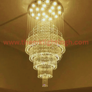 Chandelier for Duplex Villas – Grand Custom Ceiling Light for Double-Height Spaces