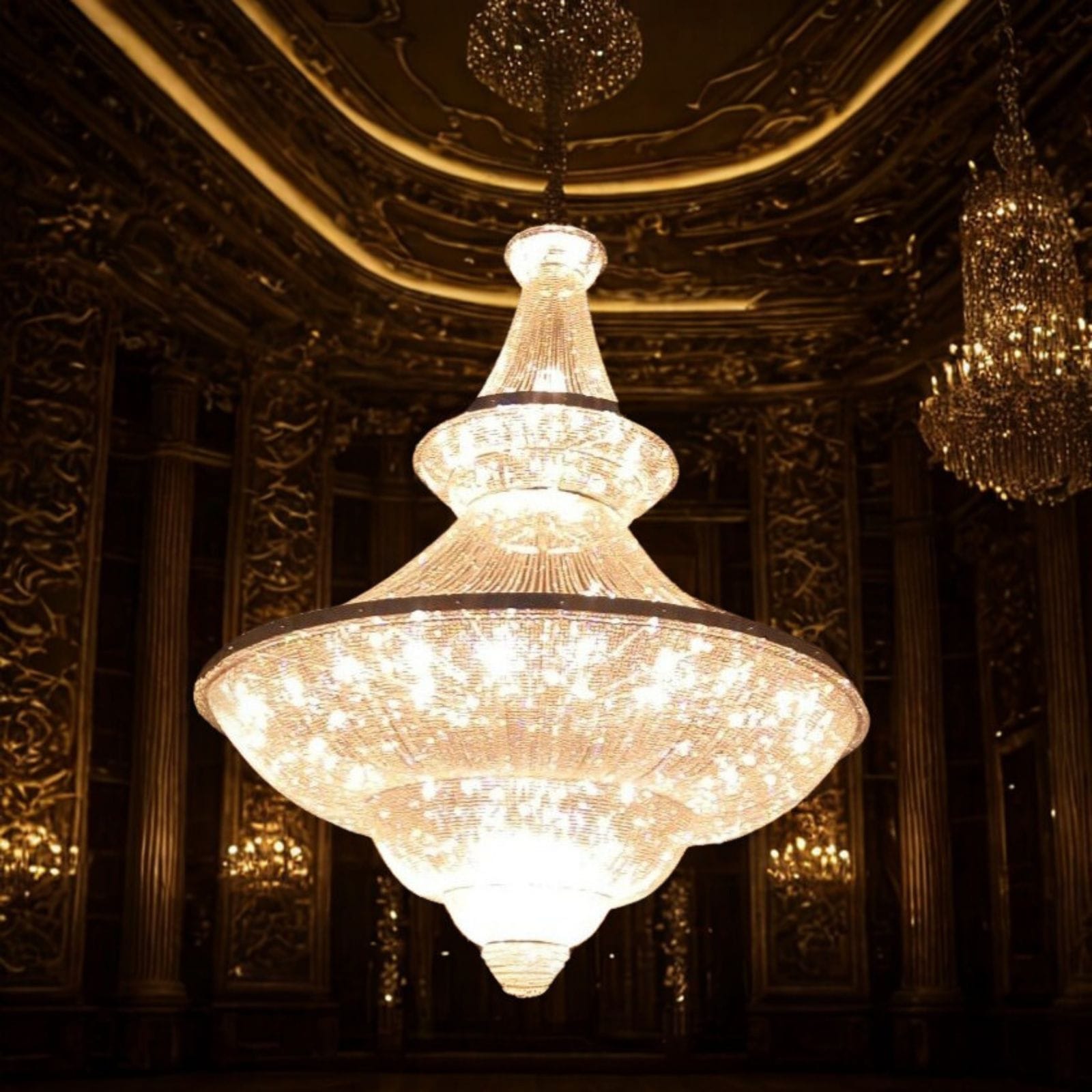Gold Chandelier for Banquet Hall