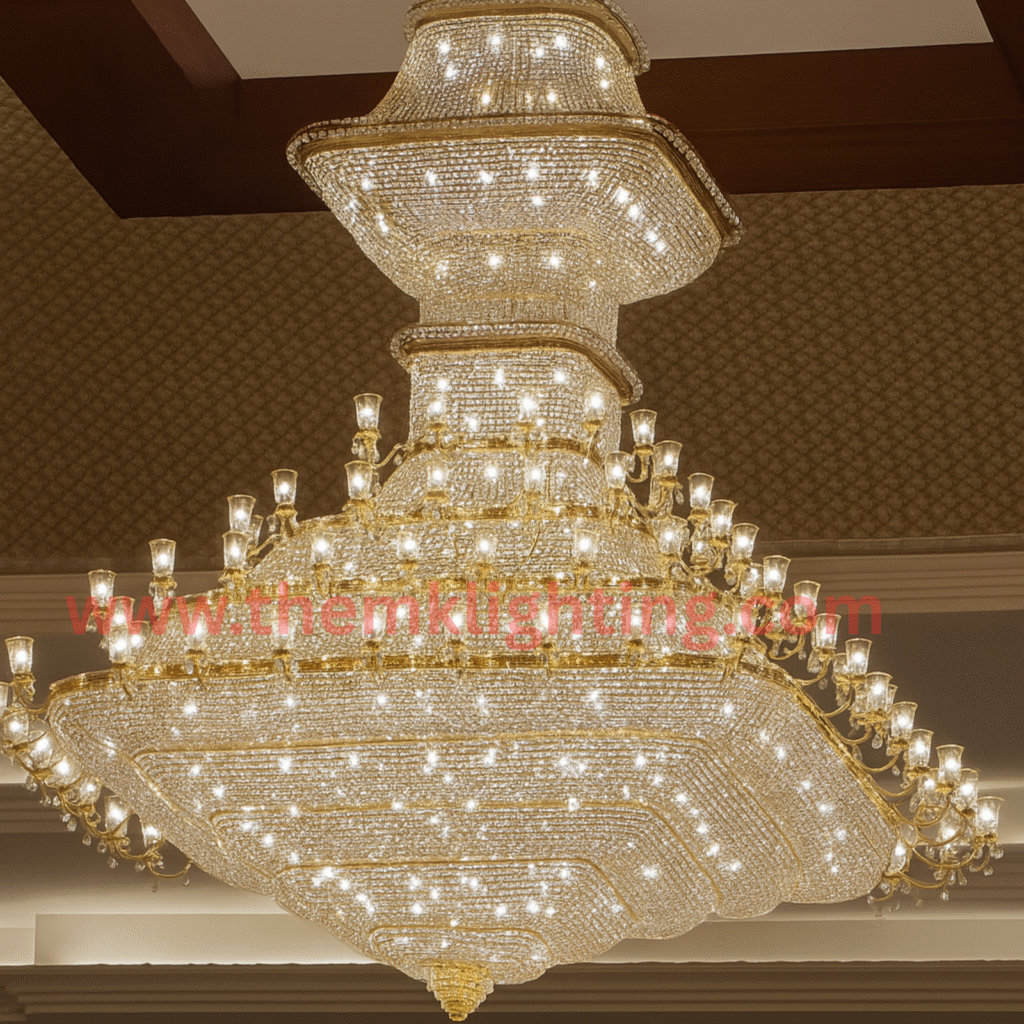 Glass Modern Chandelier for Banquet Halls