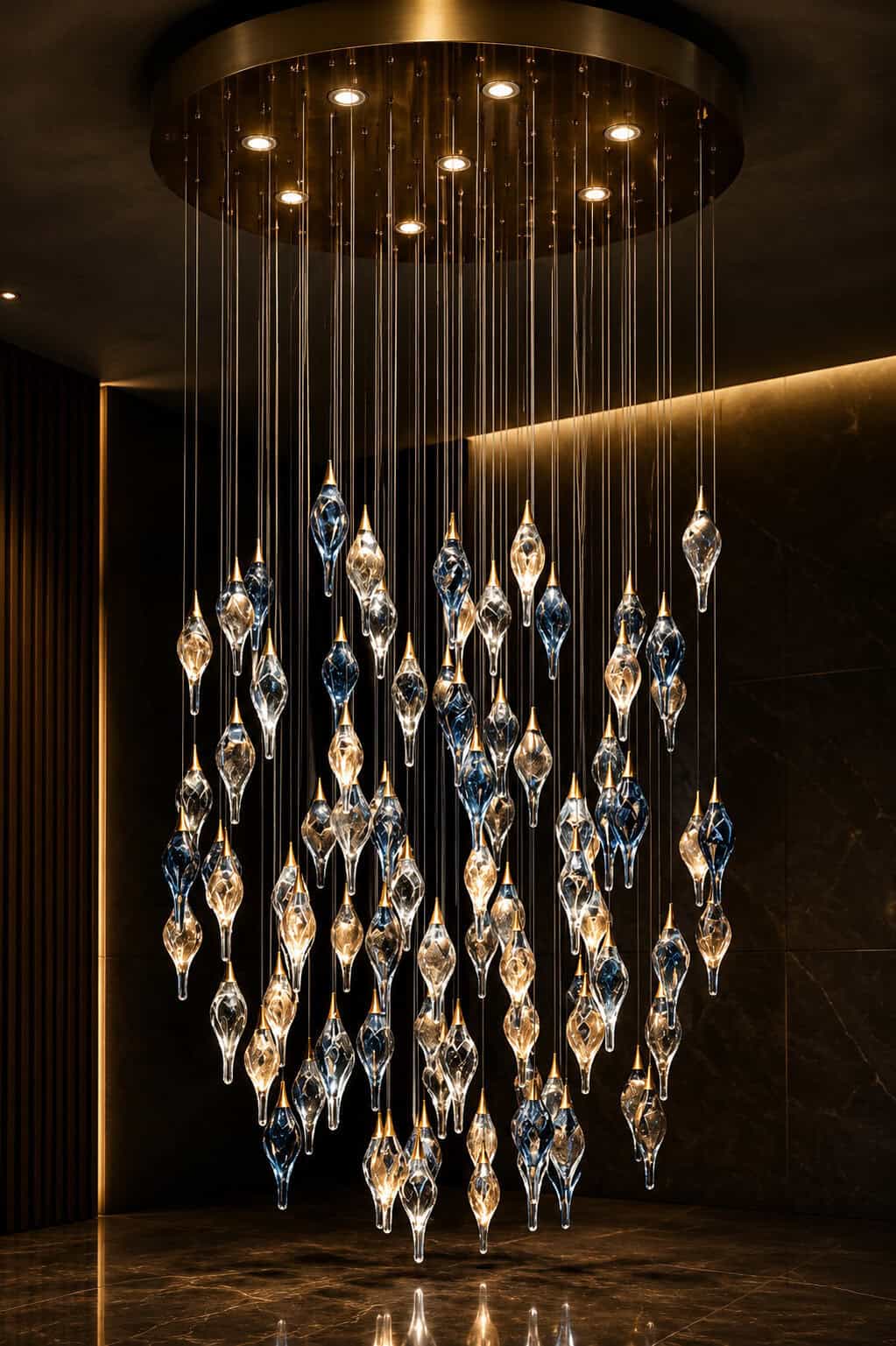 Alcazar Banquet Hall Grand Custom Chandelier Installation by M.K Lighting