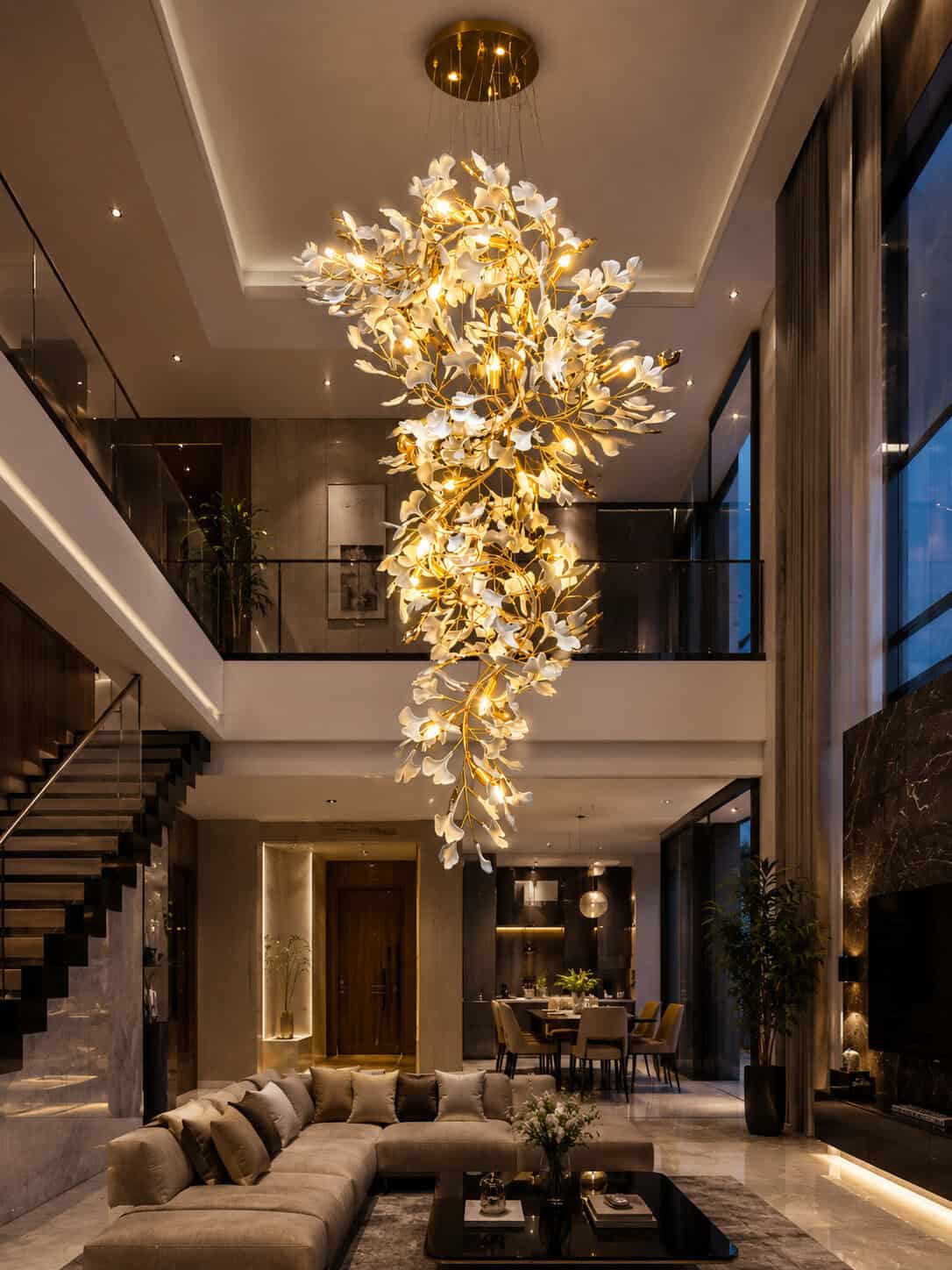 Veda Farm and Banquet Custom Chandelier Projects by M.K Lighting