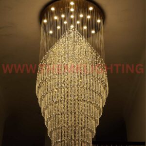 Elegant Crystal Jhumar for Home Ceiling