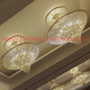 Traditional Indian Chandelier – Multi-Tier Royal Crystal Dome Design