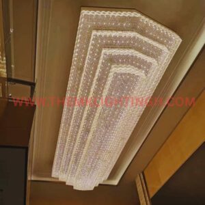 Luxury Long Rectangular Crystal Chandelier