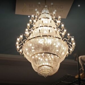 Grand Multi-Tier Crystal Hanging Chandelier for Banquet Halls – MK Lighting