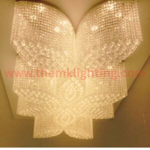 Crystal Floral Chandelier Elegant Flower-Inspired Ceiling Light