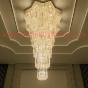 Jhoomar for Duplex Crystal Chandelier