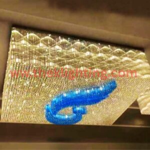 Luxury Blue Crystal Chandelier for Banquet & Hotel