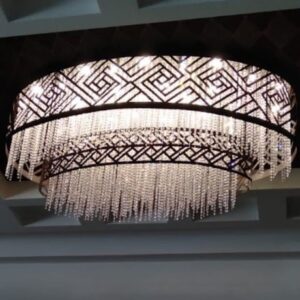 Laser Cutting Oval Crystal Chandelier