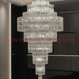Double Height Crystal Chandelier for Duplex & Villas
