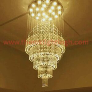 Chandelier for Duplex Villas – Grand Custom Ceiling Light for Double-Height Spaces