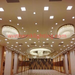 Luxury Golden Ring Crystal Chandelier for Banquet Halls & Hotel