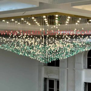 Luxury Banquet Hall Stone Ceiling Chandelier