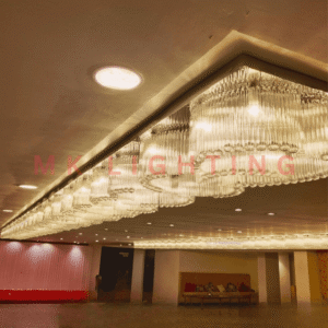 Hall Rectangular Crystal Chandelier – Luxury Custom Design by MK Lighting
