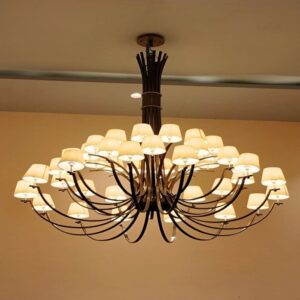 Majestic Wrought Iron Grand Chandelier – 36-Lamp Rustic Luxury
