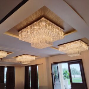 Two-Step Square Crystal Chandelier